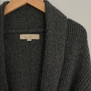 Dark Gray Belted Duster